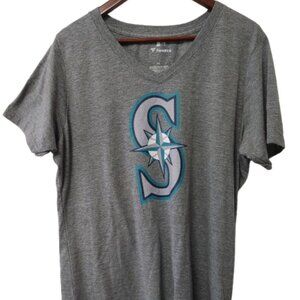 Seattle Mariners Grey V-Neck T-Shirt Men’s 3XL Fanatics MLB 2016